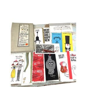 Hallmark Vintage Card Lot – 12 Unused Humor Greeting Cards + Storage Binder
